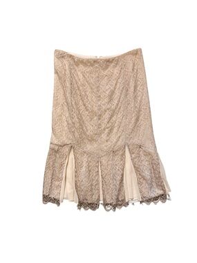 Vintage Y2K Lace Silk Midi Skirt Fairy Romantic Ethereal 2